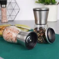 Zestaw 2x Młynek do Pieprzu Soli Przypraw Szklany Stalowy Ceramiczny Ręczny