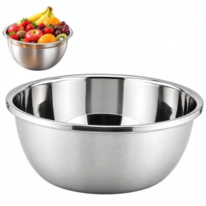 Miska Kuchenna Stalowa Nierdzewna 20 cm Głęboka Metalowa do Sałatek Ciasta