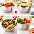 Miska Kuchenna Stalowa Nierdzewna 20 cm Głęboka Metalowa do Sałatek Ciasta