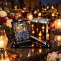 Znicz na grób LED ze Zdjęciem Personalizowany Latarenka dla Taty Mamy Babci Dziadka