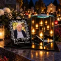 Znicz na grób LED ze Zdjęciem Personalizowany Latarenka dla Taty Mamy Babci Dziadka