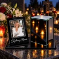Znicz na grób LED ze Zdjęciem Personalizowany Latarenka dla Taty Mamy Babci Dziadka