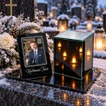 Znicz na grób LED ze Zdjęciem Personalizowany Latarenka dla Taty Mamy Babci Dziadka