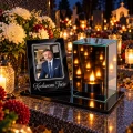Znicz na grób LED ze Zdjęciem Personalizowany Latarenka dla Taty Mamy Babci Dziadka
