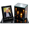 Znicz na grób LED ze Zdjęciem Personalizowany Latarenka dla Taty Mamy Babci Dziadka