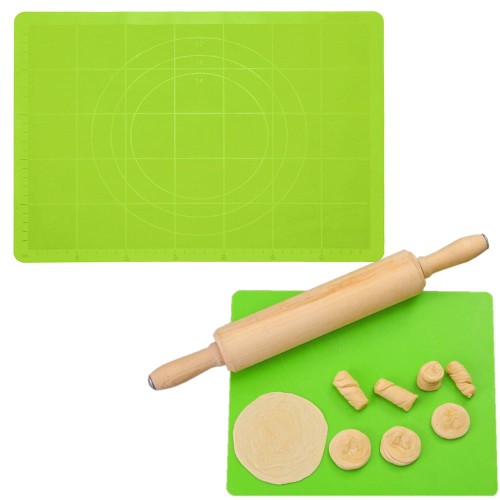 MATA STOLNICA SILIKONOWA Z PODZIAŁKĄ ZIELONA-14721