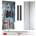 CZARNA MOSKITIERA NA DRZWI 120CM X 210CM 2 PASY-15299