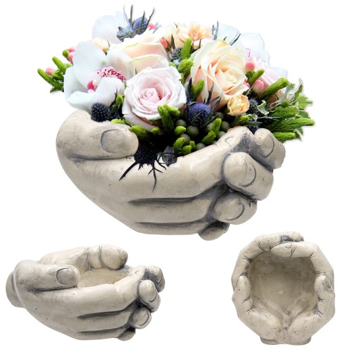 DŁONIE DUŻA DONICZKA DONICA KWIATOWA OSŁONA GRÓB-17924