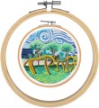 TAMBOREK BAMBUSOWY DREWNIANY OBRĘCZ DO HAFTU 20CM-18353