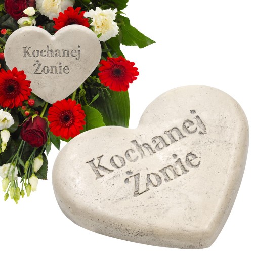 SERCE OZDOBA GRÓB WIENIEC GIPS KOCHANEJ ŻONIE-18964