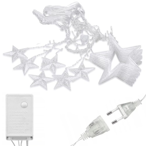 GWIAZDY WISZĄCE LAMPKI CHOINKOWE KURTYNA 130LED 7M-19585