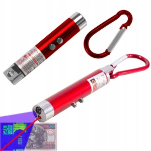 LATARKA LAMPKA UV DO BANKNOTÓW + WSKAŹNIK LASEROWY