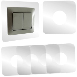 OSŁONKA ściany pod WŁĄCZNIK KONTAKT BEZBARWNA Naklejka Czyta Ściana