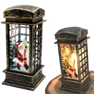 OZDOBY ŚWIĄTECZNE LAMPKA LAMPION DEKORACJA MIKOŁAJ