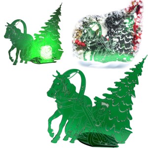 LAMPKA OZDOBNA MIKOŁAJ LATARNIA KOMINEK 19CM LED