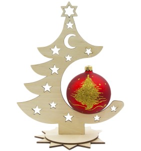 STOJAK NA BOMBKE CHOINKA ECO 25 CM DECOUPAGE