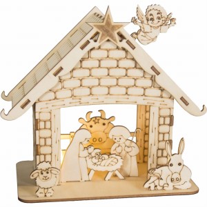 SZOPKA LAMPION ŚWIĄTECZNY LED LAMPKA PREZENT DIY SKŁADNIK