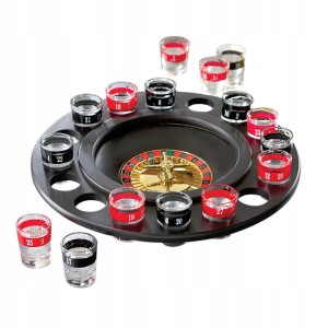 ALKOHOLOWA GRA RULETKA IMPREZOWA + KIELISZKI 16SZT