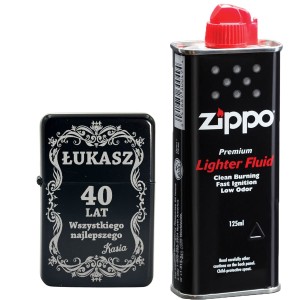 ZAPALNICZKA BENZYNOWA Z GRAWEREM PERSONALIZOWANA