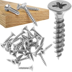 100x WKRĘT DREWNA HARTOWANY 2,5X10MM OCYNK SREBRNY