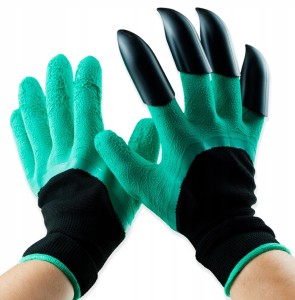 RĘKAWICE RĘKAWICZKI OGRODOWE GRABIE PAZURKI PAZURY do CHWASTÓW PIELENIA