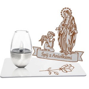 WIECZNA LAMPKA ZNICZ SOLARNY STATUETKA NA CMENTARZ