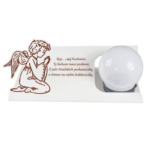 WIECZNA LAMPKA ZNICZ SOLARNY STATUETKA NA CMENTARZ