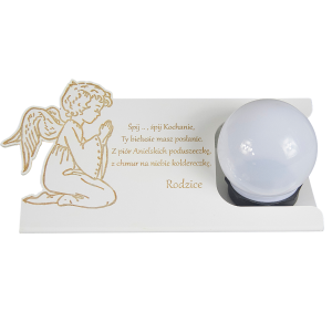 WIECZNA LAMPKA ZNICZ SOLARNY STATUETKA NA CMENTARZ