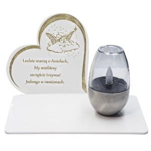 WIECZNA LAMPKA ZNICZ SOLARNY STATUETKA NA CMENTARZ