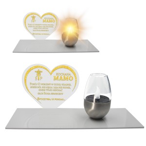 WIECZNA LAMPKA ZNICZ SOLARNY STATUETKA NA CMENTARZ