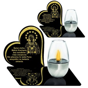 WIECZNA LAMPKA ZNICZ SOLARNY STATUETKA NA CMENTARZ