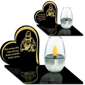 WIECZNA LAMPKA ZNICZ SOLARNY STATUETKA NA CMENTARZ