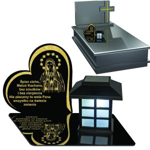 WIECZNA LAMPKA ZNICZ SOLARNY STATUETKA NA CMENTARZ