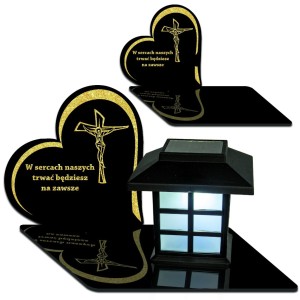 WIECZNA LAMPKA ZNICZ SOLARNY STATUETKA NA CMENTARZ