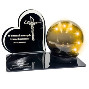 SOLARNY ZNICZ Led Statuetka NA CMENTARZ GRÓB DUŻA Lampka Led z Grawerem