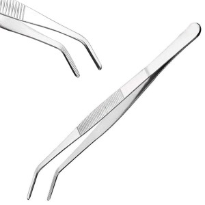 PĘSETA METALOWA PROSTA PODGIĘTA 19 CM DŁUGA