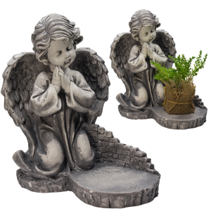 Duży ANIOŁ Gipsowy DUŻA Figurka NAGROBNA NA Cmentarz GRÓB Skrzydła