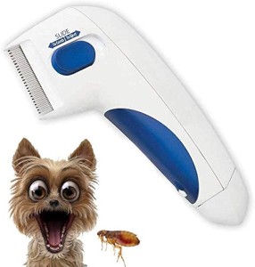ELEKTRYCZNY GRZEBIEŃ na pchły wszy kleszcze GĘSTY szczotka DLA PSA KOTA