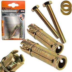 KOTWA METALOWA rozporowa TULEJOWA śruba M10 x 70mm  kołek DO BETONU 2szt