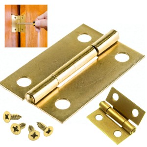 ZAWIAS meblowy PROSTY splatany DRZWIOWY skrzyniowy OCYNK złoty 45x30 2szt