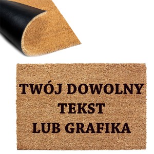 WYCIERACZKA pod DRZWI DOWOLNY NAPIS GRUBA 40x60CM Włókno Kokosowe