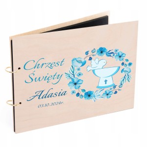 PERSONALIZOWANY FOTO ALBUM PREZENT CHRZEST ŚWIĘTY ZDJĘCIA PAMIĄTKA CHRZTU