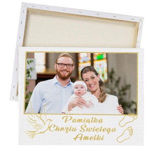 FOTOOBRAZ CHRZEST ŚW. Z TWOJĄ DEDYKACJĄ PREZENT DLA CHRZESTNYCH, DZIADKÓW