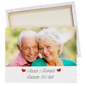 FOTOOBRAZ Z TWOIM ZDJĘCIEM NAPISEM NA ROCZNICĘ ŚLUBU URODZINY
