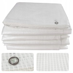 PLANDEKA BIAŁA 2x6 100g PRZEŹROCZYSTA ZBROJONA UV