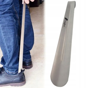 ŁYŻKA DO BUTÓW OBUWIA METALOWA PRAKTYCZNA SREBRNA 23CM