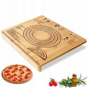 DUŻA STOLNICA deska do krojenia DREWNIANA bambusowa GRAWEROWANA 53x43CM