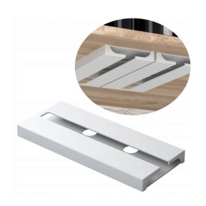 Wieszak ścienny na lampki KIELISZKI do WINA podwójny biały mat