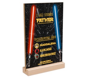 PERSONALIZOWANA RAMKA NA DZIEŃ TATY PREZENT DLA OJCA STARWARS JEDI