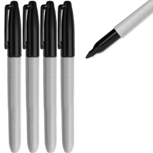 MARKER CZARNY PISAK MAZAK FLAMASTER ZESTAW 4szt